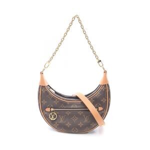 Louis Vuitton Loop Monogram Shoulder Bag Canvas Leather Brown